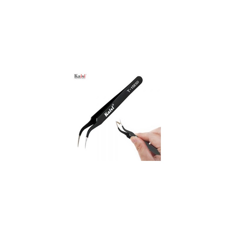 TWEEZERS T-15ESD PUNTA CURVA